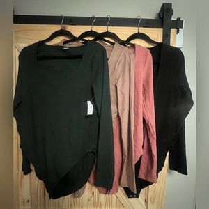 Set of 4 XL TALL Old Navy Ribbed Bodysuits